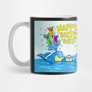 Happy Birthday Whales Mug